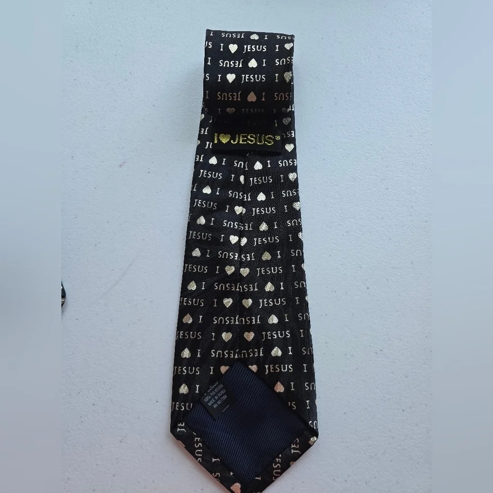 Black and Gold Patterned Tie Accessories.
